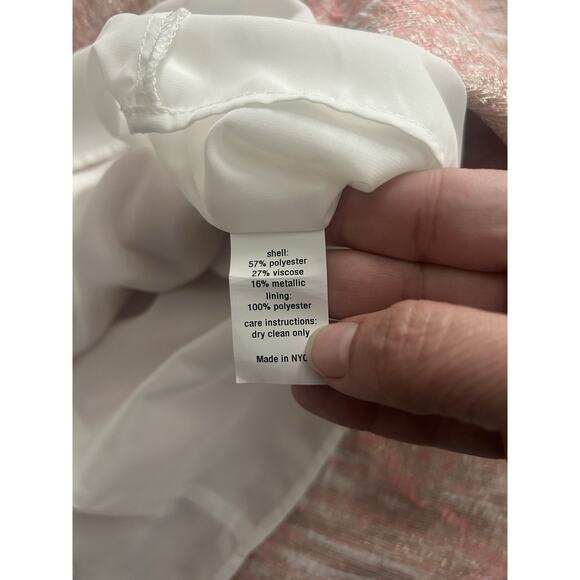 Hutch Ruffled Neckline Shift Mini Dress Womens Size 6 Pink Party Event NWT - Picture 4 of 8